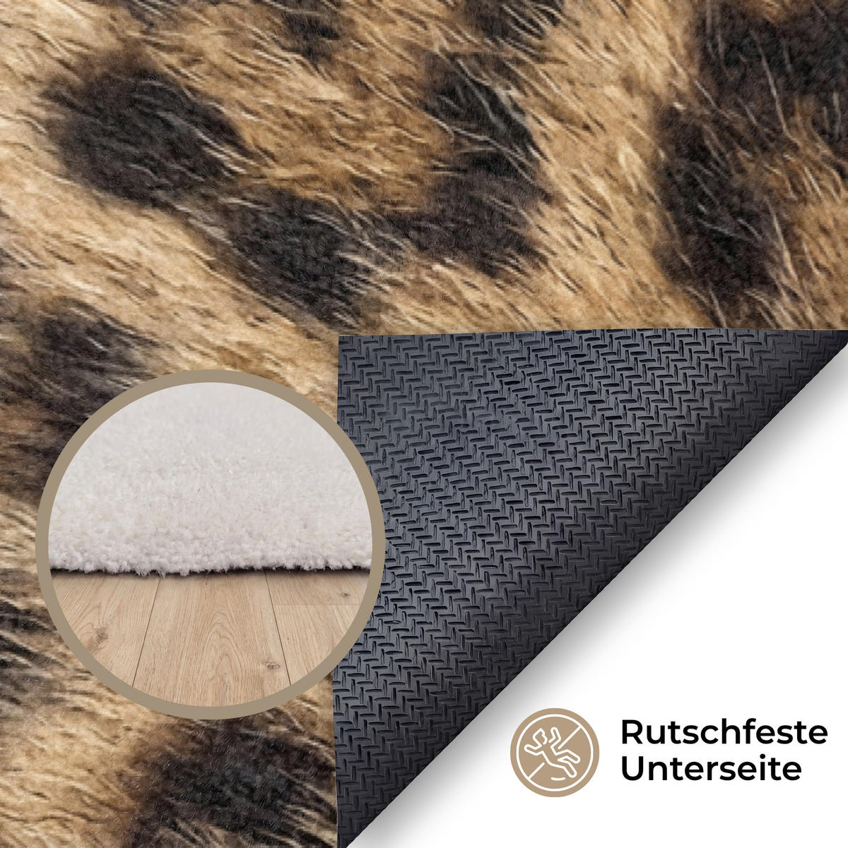 KOBERCE - Leopard - Kabát - Klasický - Hnedý - 120x80 cm - hnedá, textil/plast (120/0.4cm) - OnlyWow