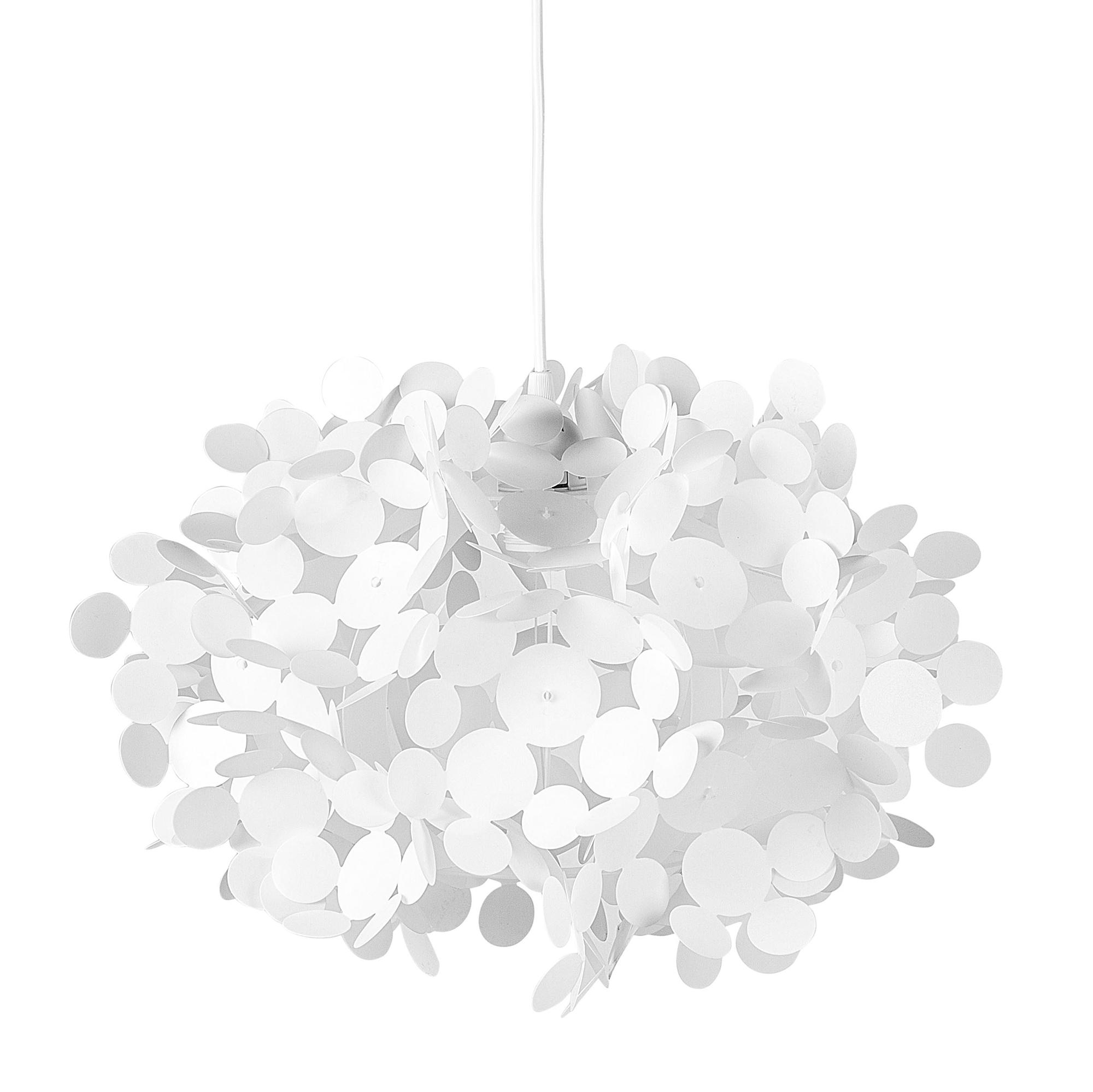 HÄNGELEUCHTE Weiß Lamone - Creme, Kunststoff (40/40/120cm) - Beliani