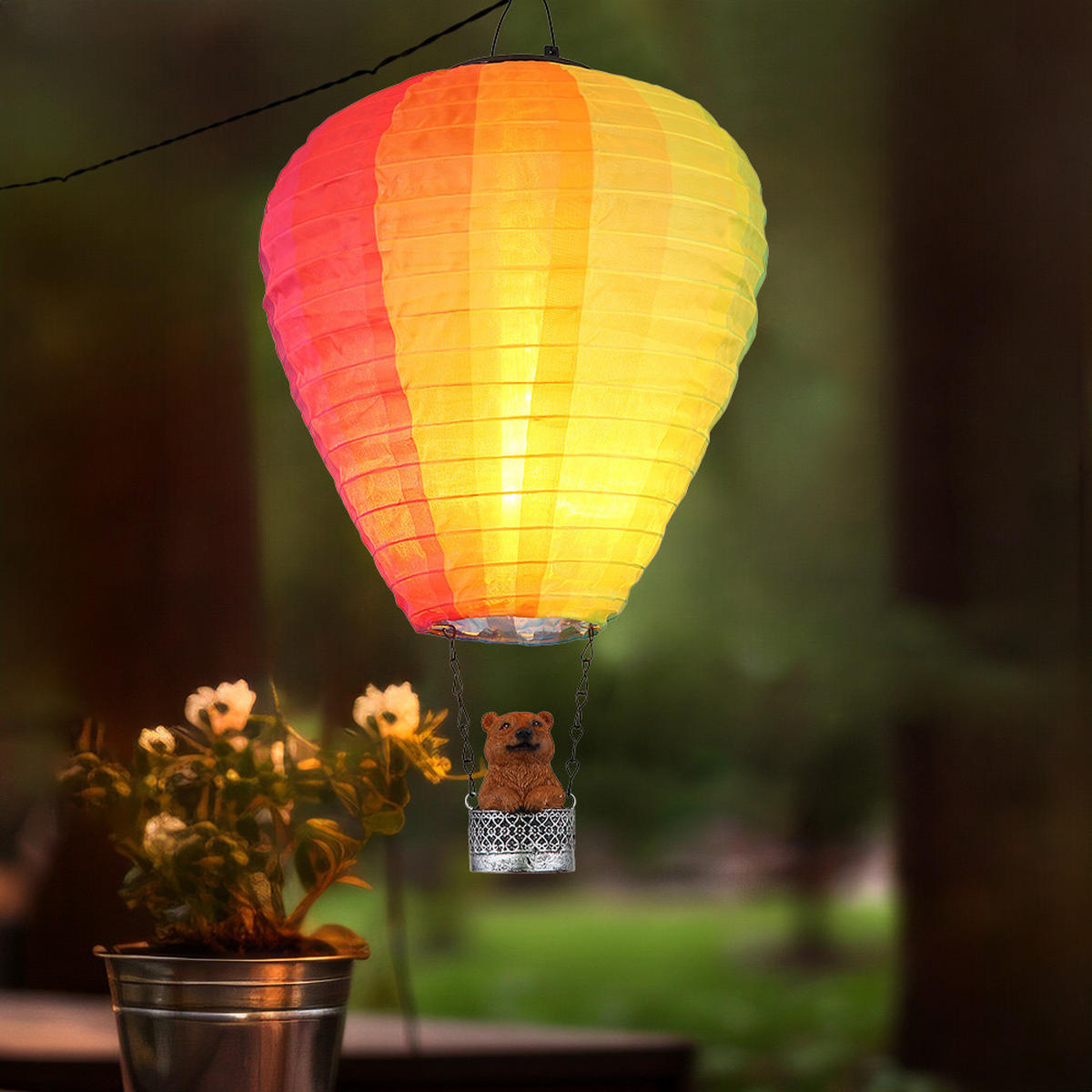 LED AUSSENLEUCHTE Metall Bunt - Multicolor, Metall (27/27/44cm) - Globo Lighting