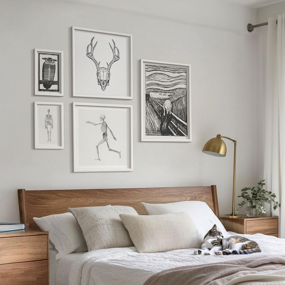 WANDBILDER 5er-Set - 50x50 cm & 20x30 cm & 40x60 cm Weißer Rahmen - Küchenaccessoires auf pflanzlicher Basis - Weiß, Kunststoff (40/60cm) - ArtPrintCave