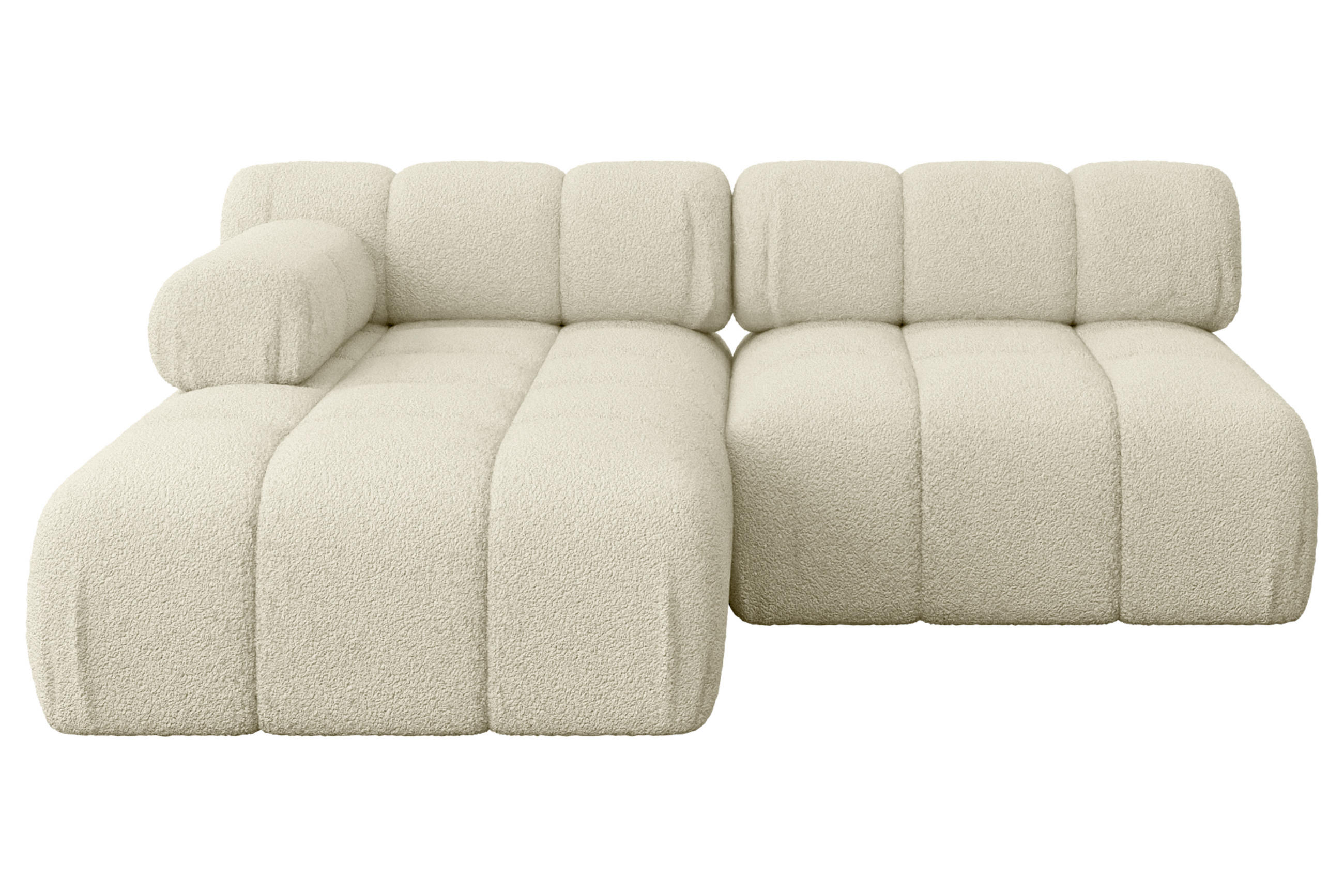 ECKSOFA modulares Sofa Razon-L1 - 190x160x70 cm Beige Bouclé - Beige, Holzwerkstoff/Textil (190/160cm) - ALTDECOR