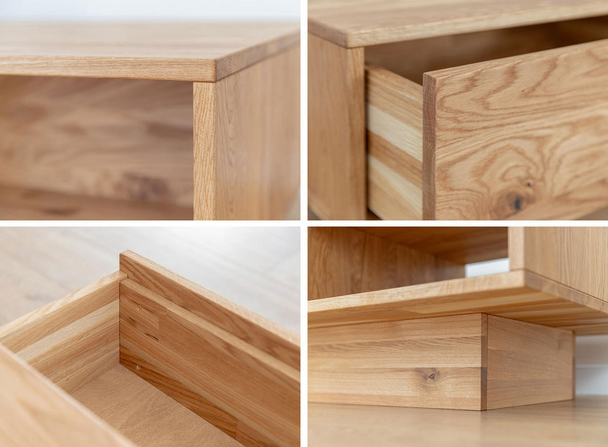 COUCHTISCH Collodi Wildeiche Natur 110 / 70 / 40cm - Eichefarben, Holz (70/110/40cm) - Feldmann-Wohnen