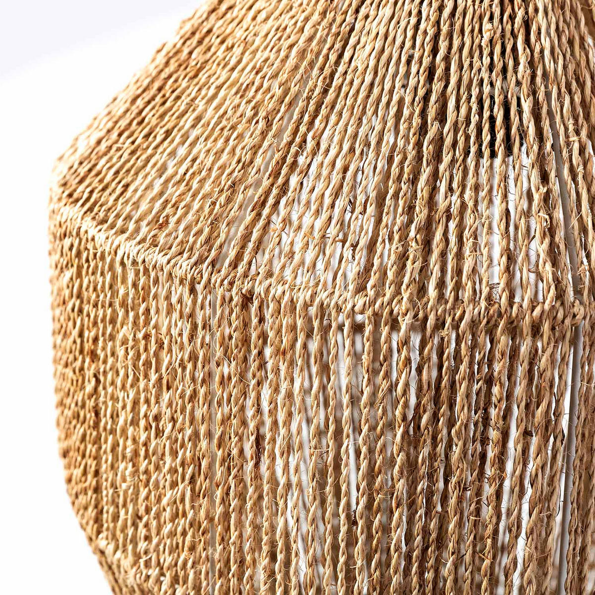 HÄNGELEUCHTE﻿ 30/30/155 Ishi - Beige, Naturmaterialien (30/30/155cm) - VS Venta-stock