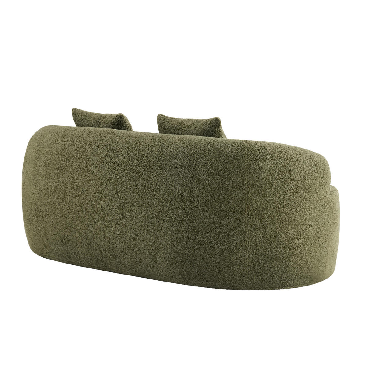 2-SITZER-SOFA mit geschwungener Form, Federkernpolsterung und runden Armlehnen, Grün - Grün, Kunststoff (170/70/89cm) - Redom