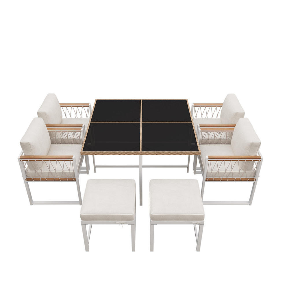 Komhtom Dining-Loungeset Weiß