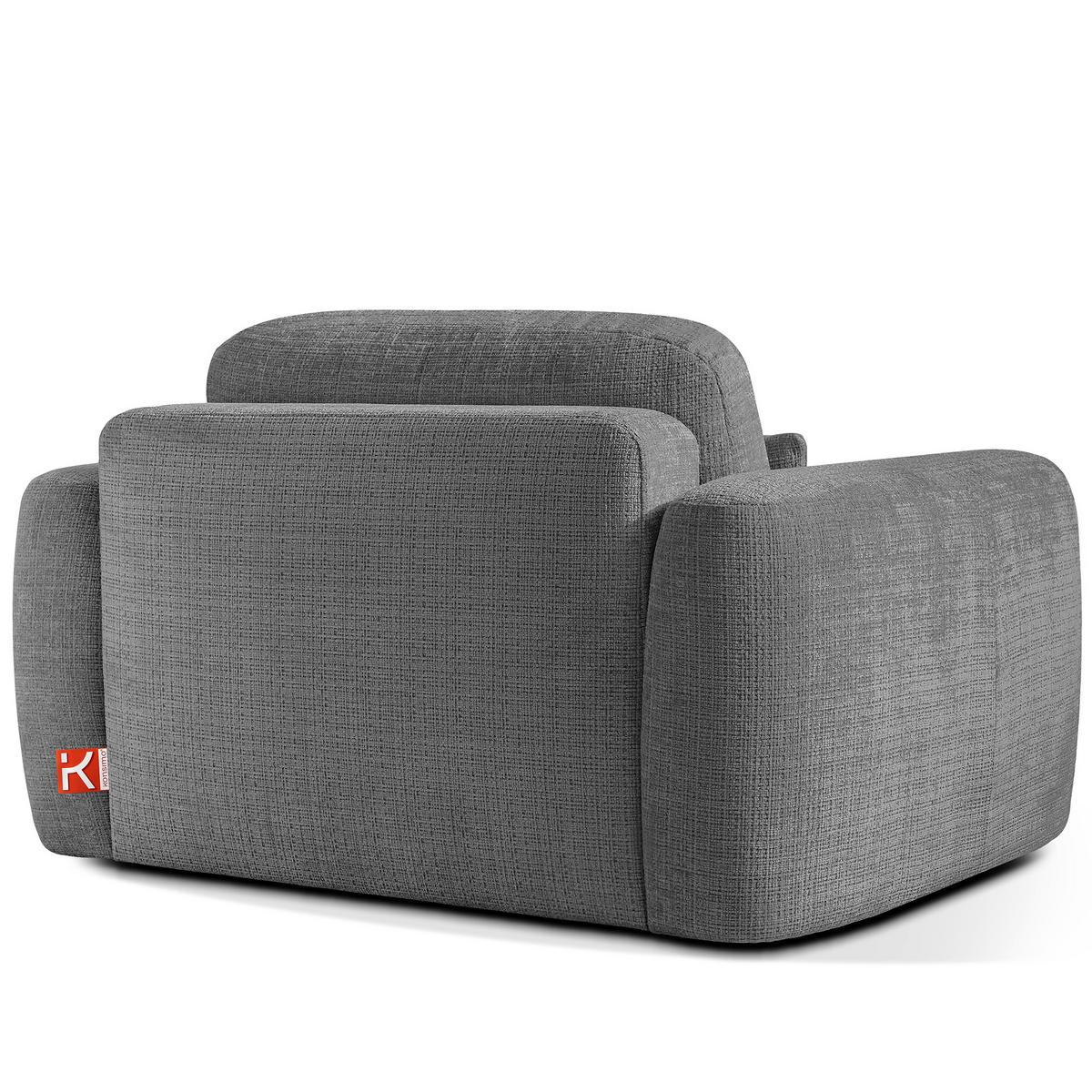 SESSEL ELOSA - Dunkelgrau, Holz/Textil (145/85/115cm) - KONSIMO®