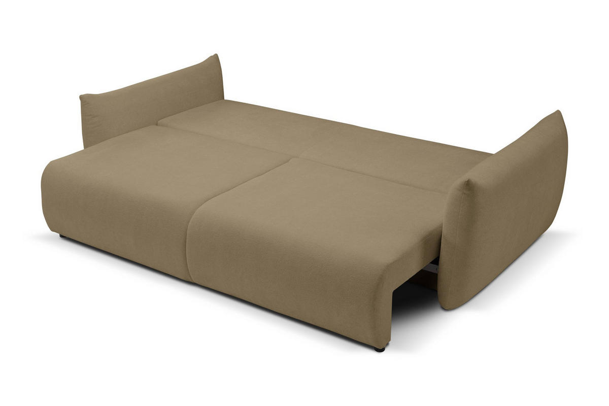 SOFA Hallora - Cappuccino (Melody 12) - Cappuccino, Holzwerkstoff (240/88/108cm) - Möblo