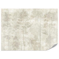 FOTOTAPETE für Wohnzimmer Boho Wald Bäume Beton Abstrakt Vintage Beige 350x256 - Beige/Braun, Papier (350/256cm) - Muralo