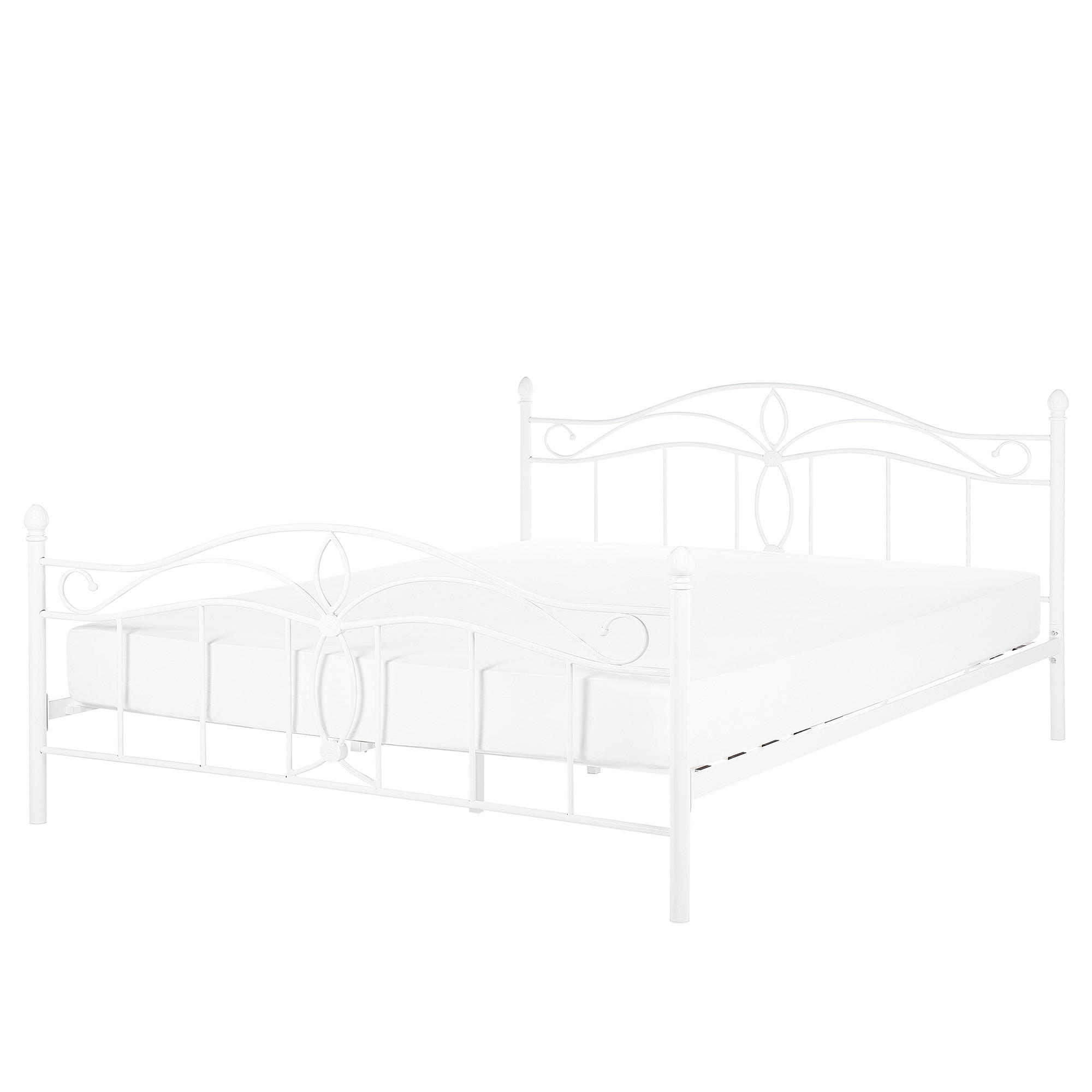 METALLBETT 160/200cm Weiß Antlia - Weiß, Metall (160/200cm) - Beliani