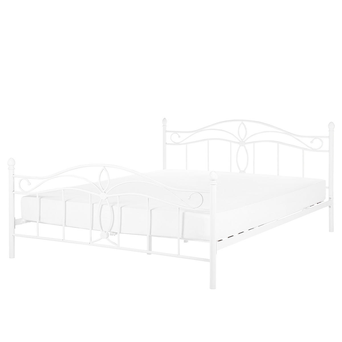 METALLBETT 160/200cm Weiß Antlia - Weiß, Metall (160/200cm) - Beliani