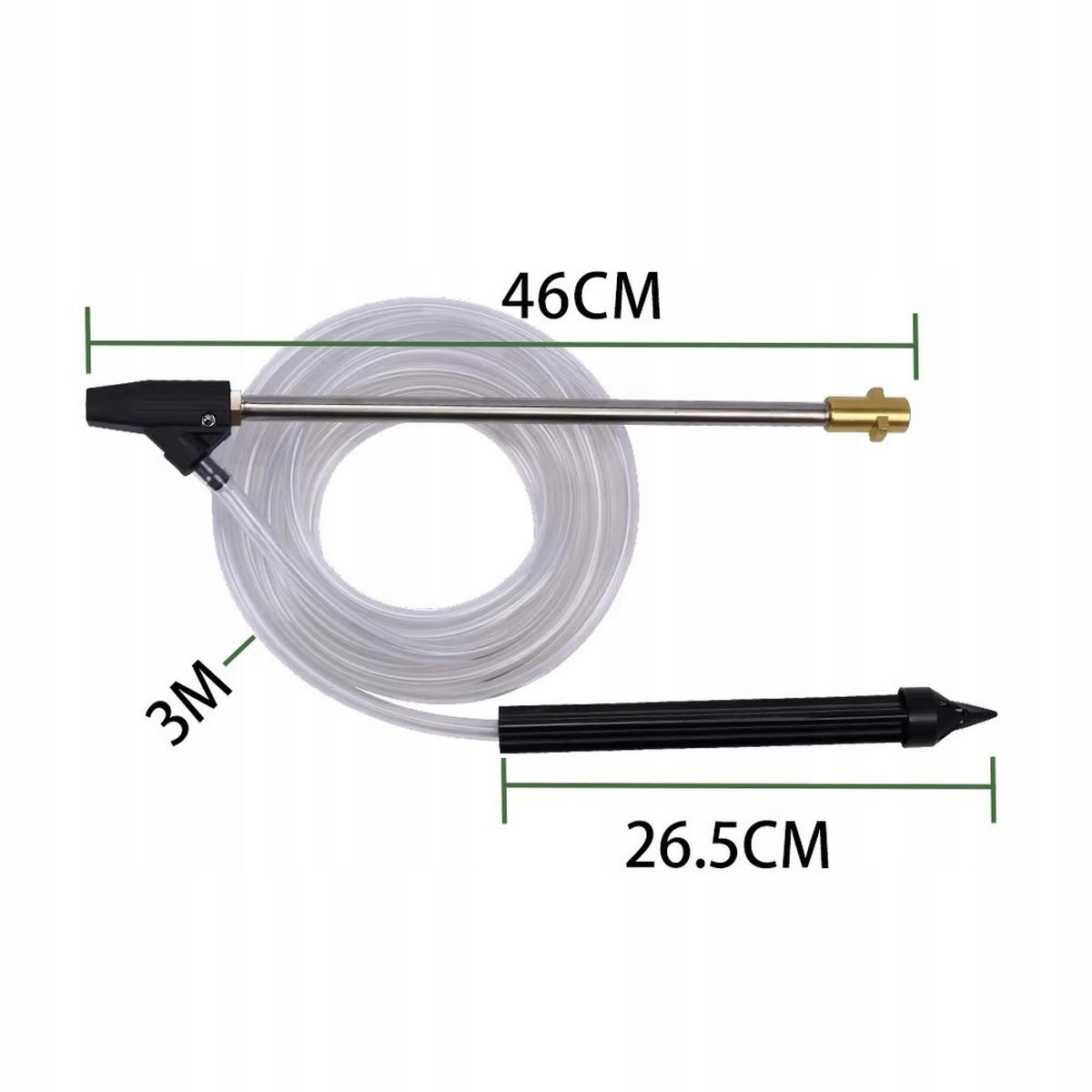 STRAHLGERÄT Universal Set, M22 x 1,5 mm Anschluss, Keramikdüse, Schlauch 3 m, Hochdrucklanze 460 mm, max. 180 bar - Multicolor, Kunststoff/Metall (27/4/44cm)