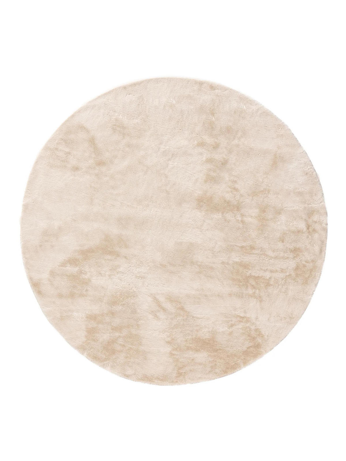 PREPROGE iz umetnega krzna Furry bež ø 80 cm okrogle - bež, umetna masa (80/80cm) - benuta