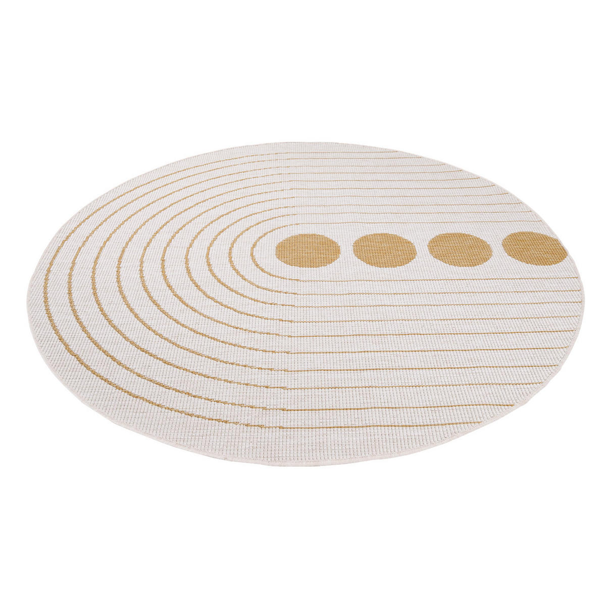 OUTDOOR-TEPPICH DuoRug 5739 Ockergelb 160x160 cm - Gelb, Textil (160/160cm) - carpet city