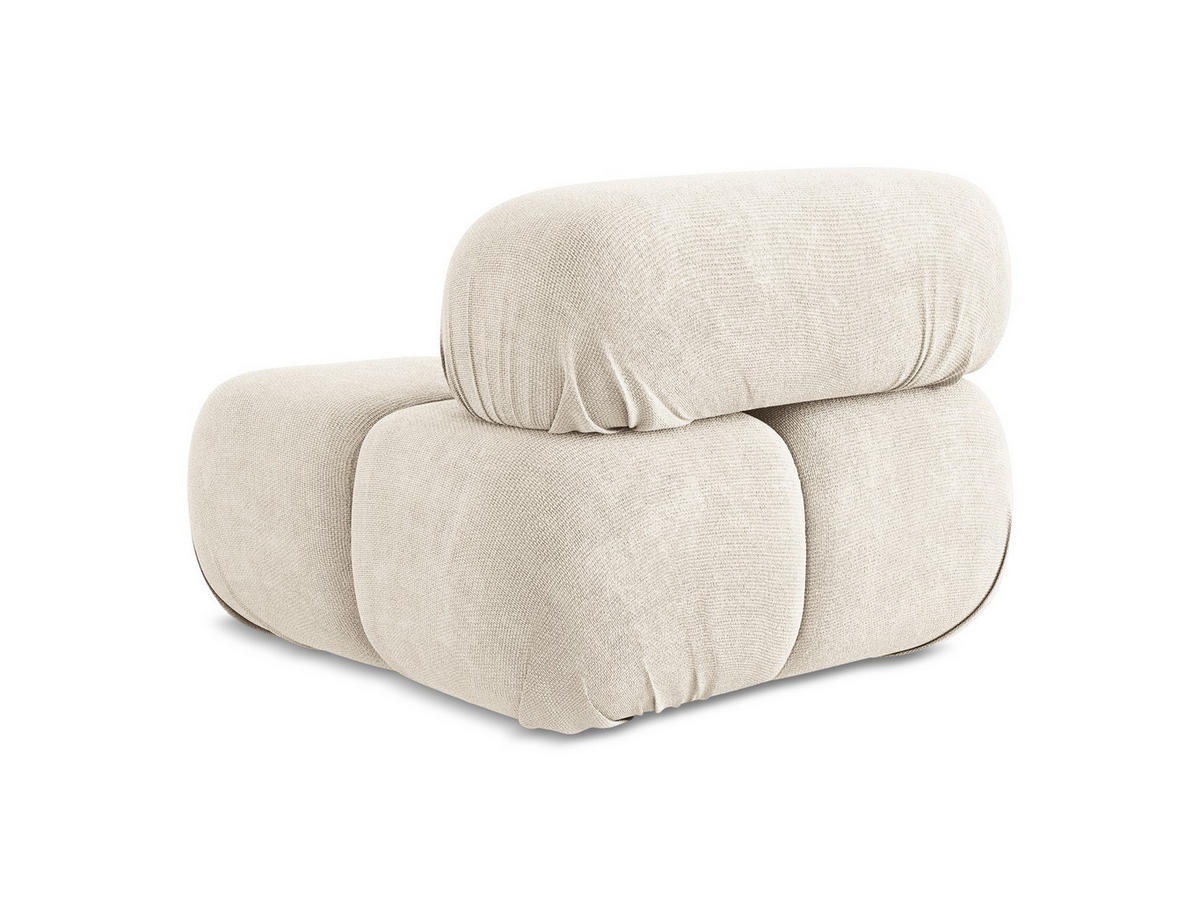 SESSEL Chenille Stoff Beige - Beige/Creme, Kunststoff/Textil (96/70/95cm) - Makamii