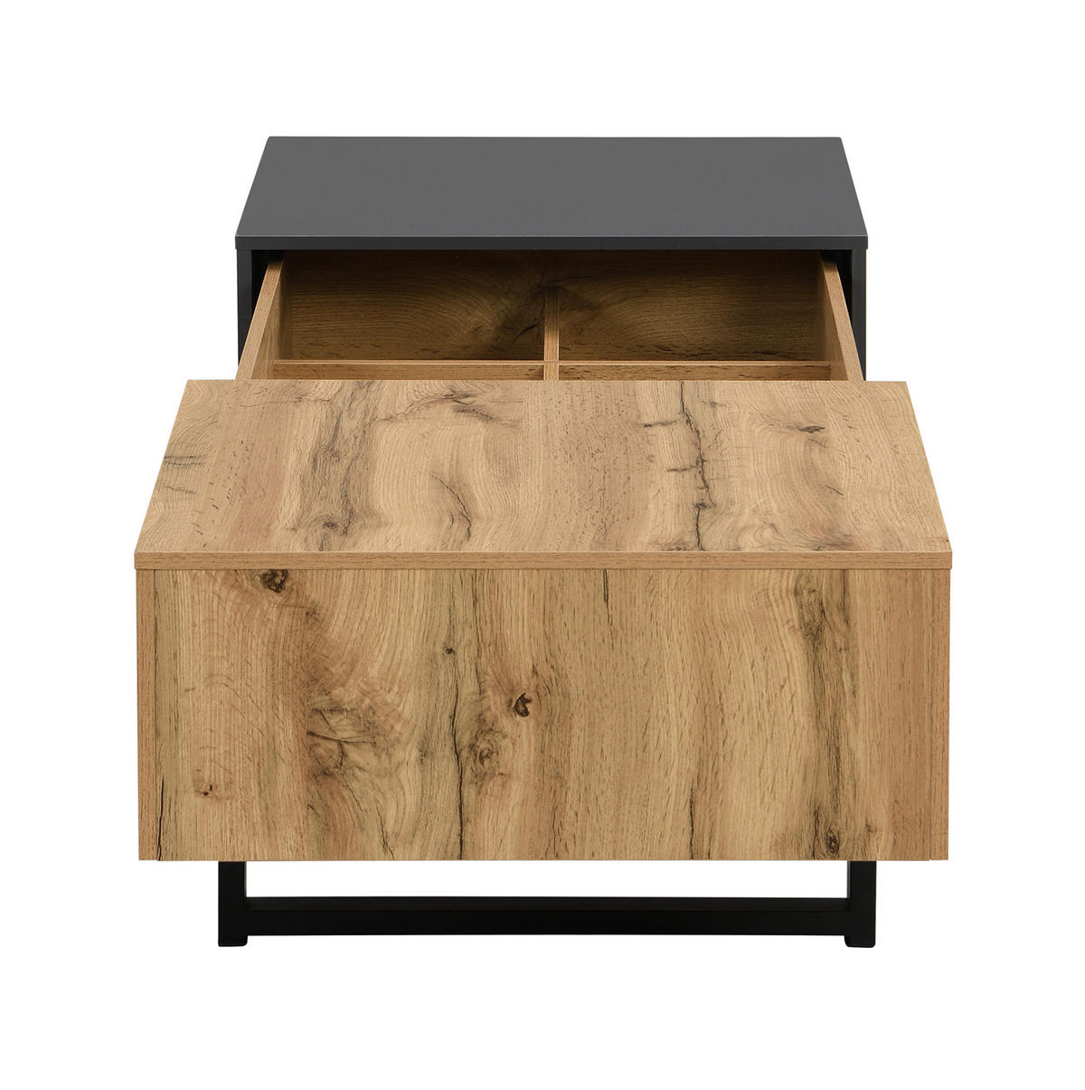 COUCHTISCH aus Spanplatte 100x40x55 cm in Natur mit Stauraum - Naturfarben, Holzwerkstoff (100/40/55cm) - Modfu