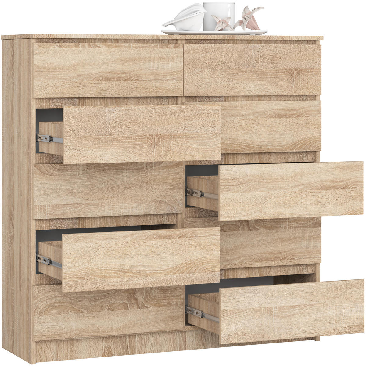 KOMMODE Sonoma Eiche 120x40x121 cm - Sonoma Eiche, Holzwerkstoff (120/121/40cm) - Akord