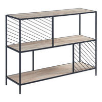 BEISTELLTISCH Övertorneå - Eichefarben/Schwarz, Holzwerkstoff/Metall (100/30/75cm) - [en.casa]