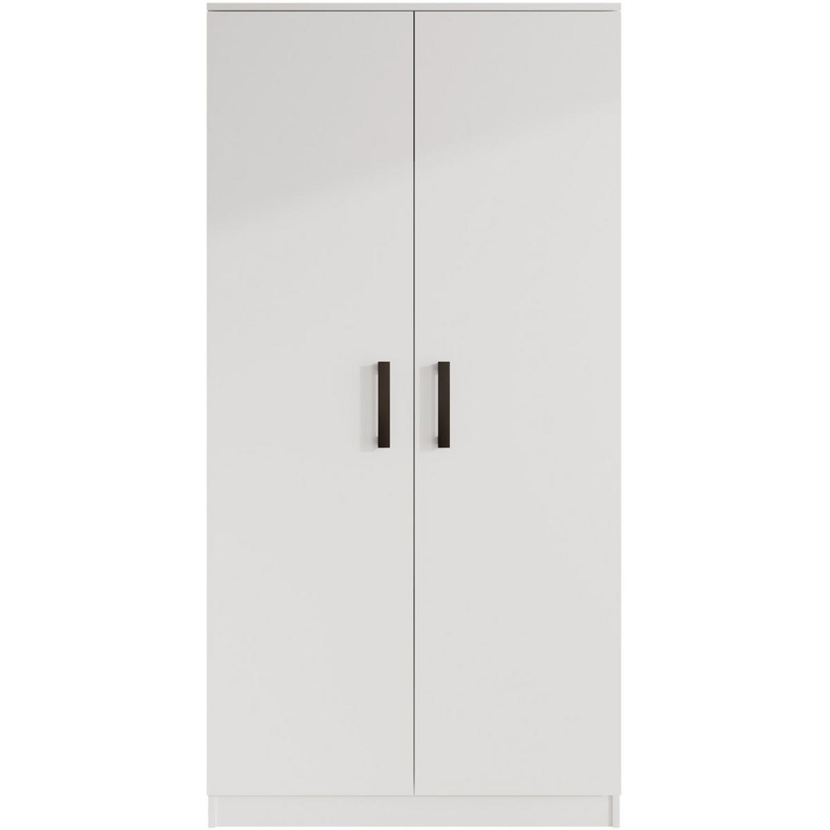 DREHTÜRENSCHRANK Trend, ohne Schubladen, Weiß - Schwarz/Weiß, Holzwerkstoff (90/180/50cm) - Beautysofa