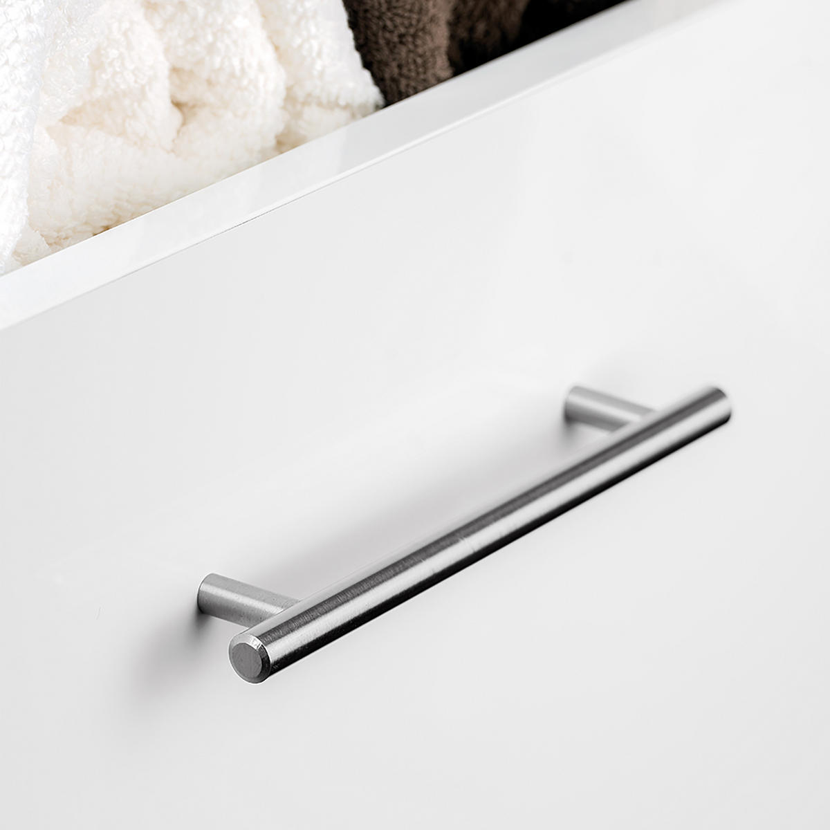 MÖBELGRIFF Orlando, L188mm, 128mm Achsenabstand, Stahl, Nickel satiniert - Silberfarben, Metall (8/2/24cm) - EMUCA