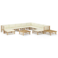 GARTENSET Restuccia 12-teilig - Weiß, Naturmaterialien - Nettlife