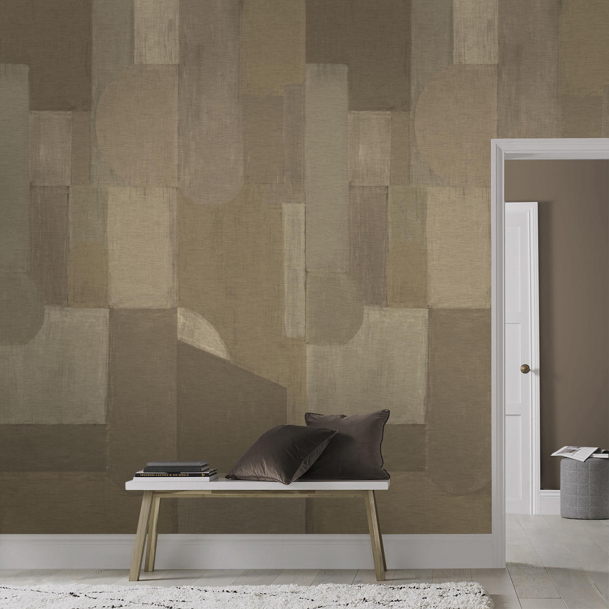 TAPETE Art Ruby - Braun, Papier/Kunststoff (300/0.1cm) - Art for the Home