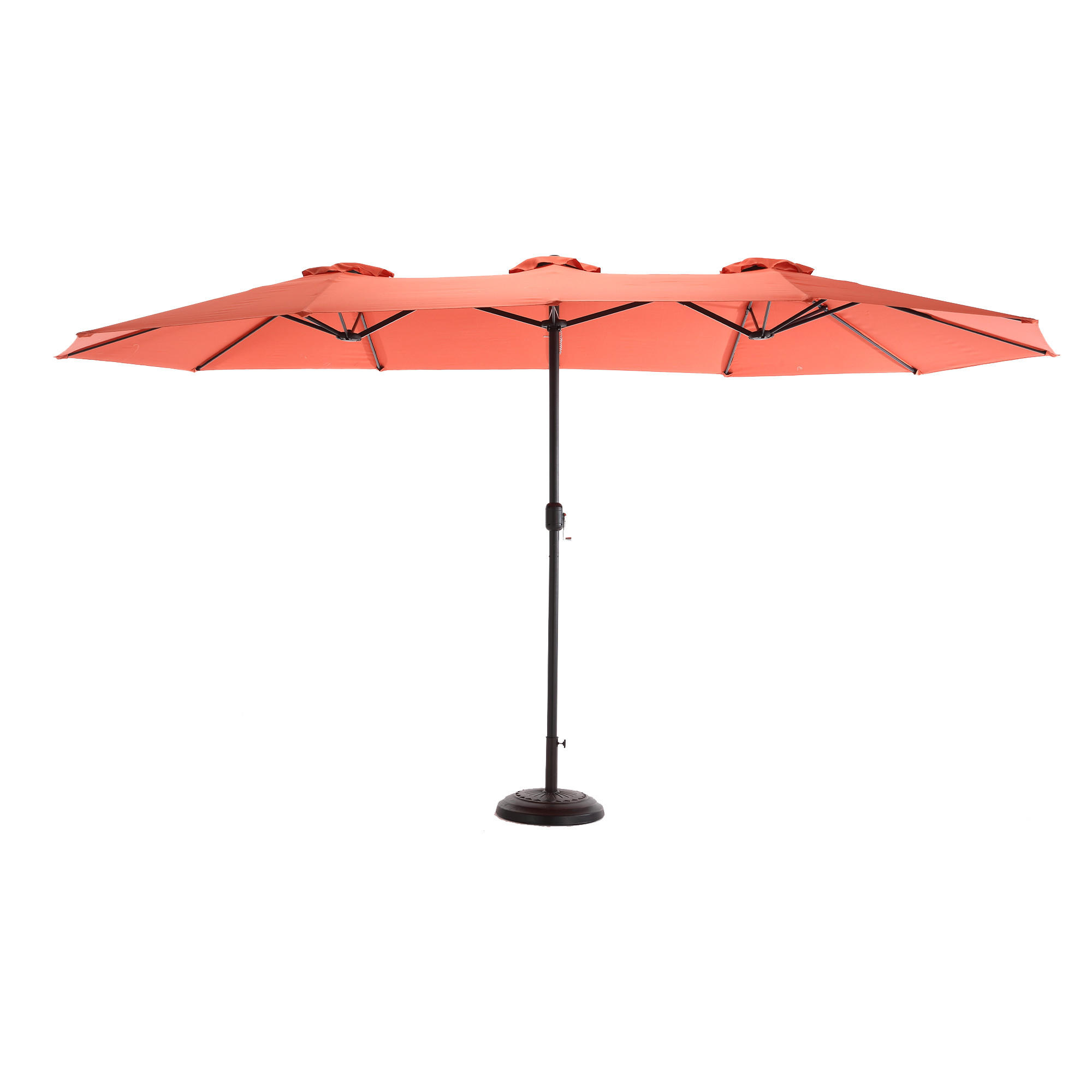 SONNENSCHIRM Doppel Rechteck orange - Orange, Metall (267/453cm) - ComfortXL
