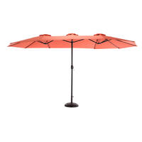 SONNENSCHIRM Doppel Rechteck orange - Orange, Metall (267/453cm) - ComfortXL