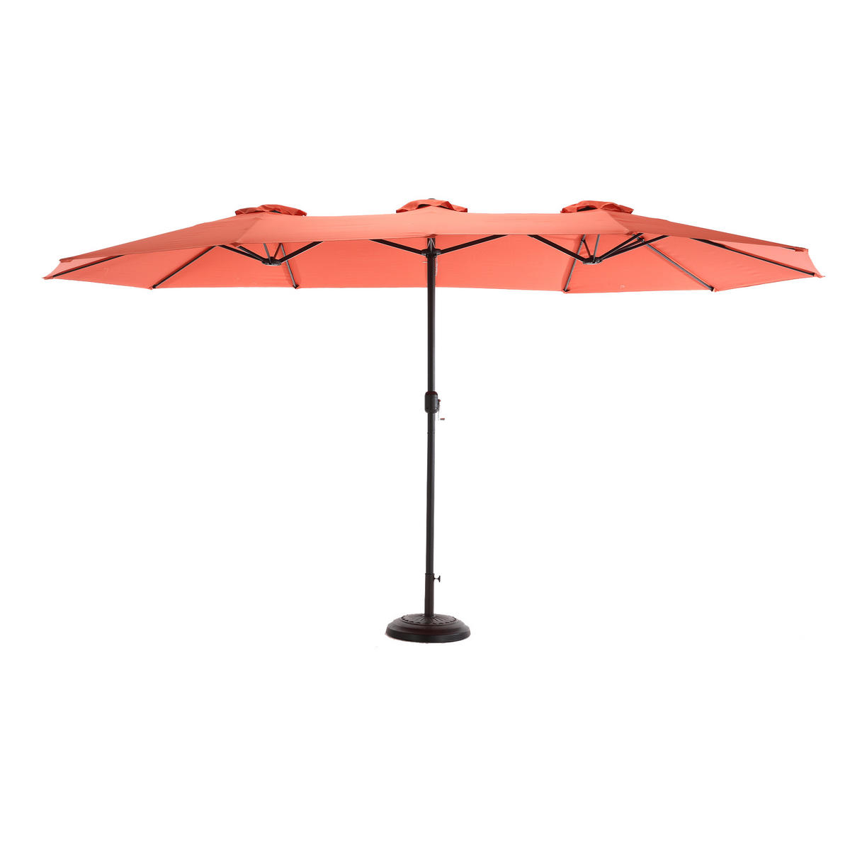 SONNENSCHIRM Doppel Rechteck orange - Orange, Metall (267/453cm) - ComfortXL