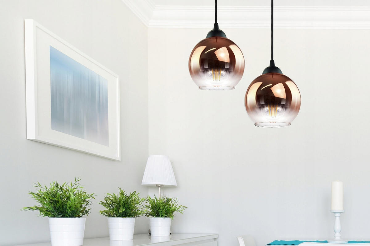 PENDELLEUCHTE MASUR - Transparent/Goldfarben, Glas/Metall (15/15/80cm) - kiki design