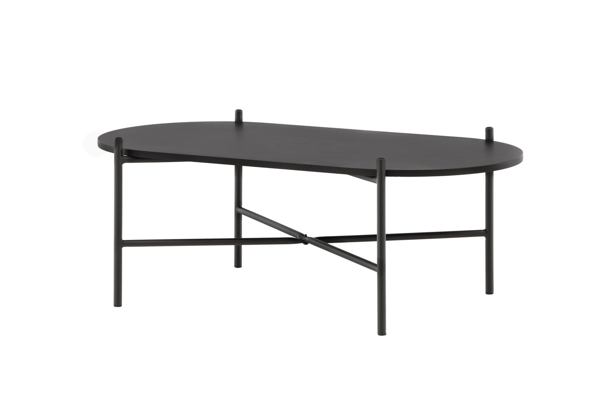 COUCHTISCH PUEBLO Schwarz 60x120x45 cm - Schwarz, Holzwerkstoff (120/60/45cm) - FURNLUX