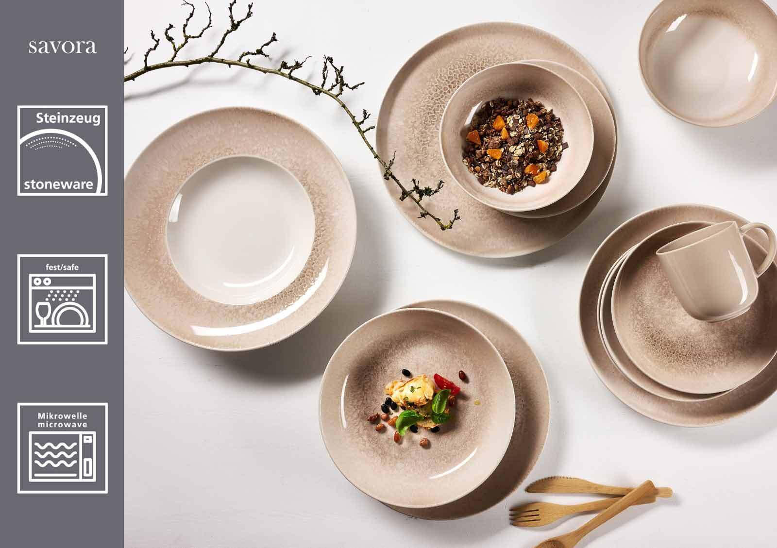 Thumbnail - Ritzenhoff Breker Pizza-, Braun, Keramik, 8-teilig, Rund, 1x1x1 cm, Essen & Trinken, Geschirr, Teller, Pizzateller