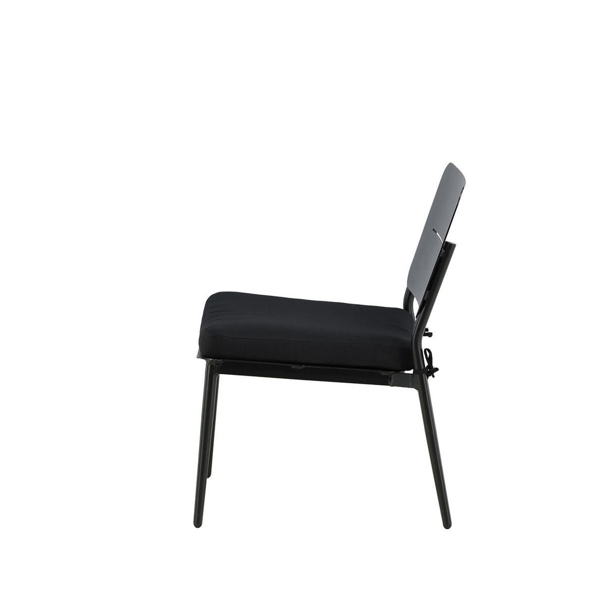 LOUNGESTUHL - Schwarz - Stahl - 55 x 73 x 59 cm - Schwarz, Metall (55/73/59cm) - home24