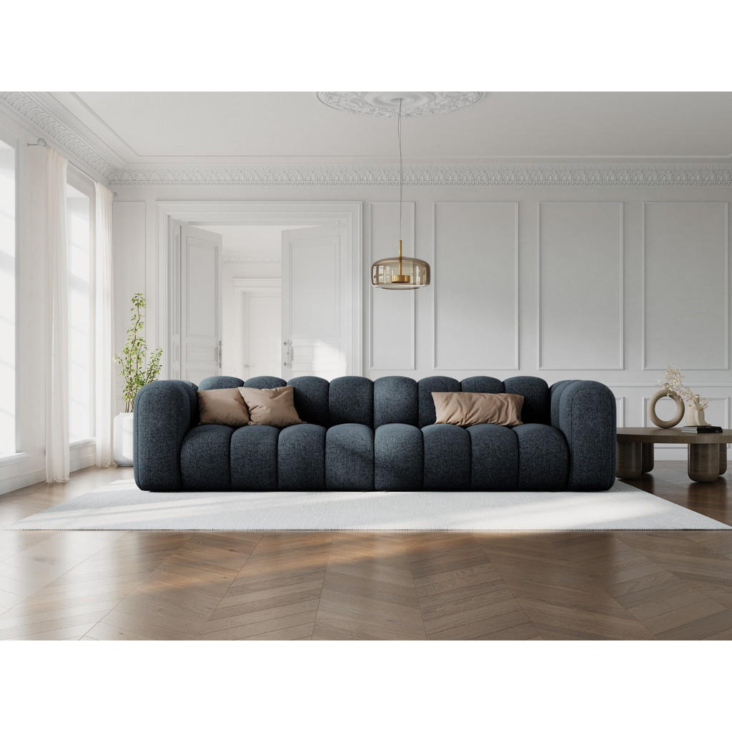 Thumbnail - Micadoni Sofa, Dunkelblau, Textil, 4-Sitzer, 95x70x290 cm, Hergestellt in Europa, Oeko-Tex®, Wohnzimmer, Sofas & Couches...