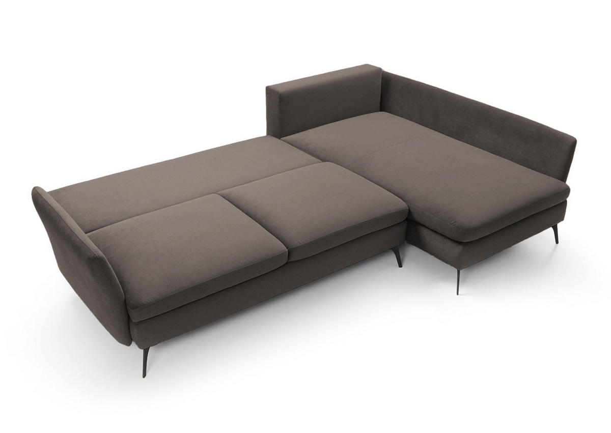 ECKSOFA Demisbal Dunkelgrau mit Bettkasten - Dunkelgrau, Textil (282/182cm) - Selsey