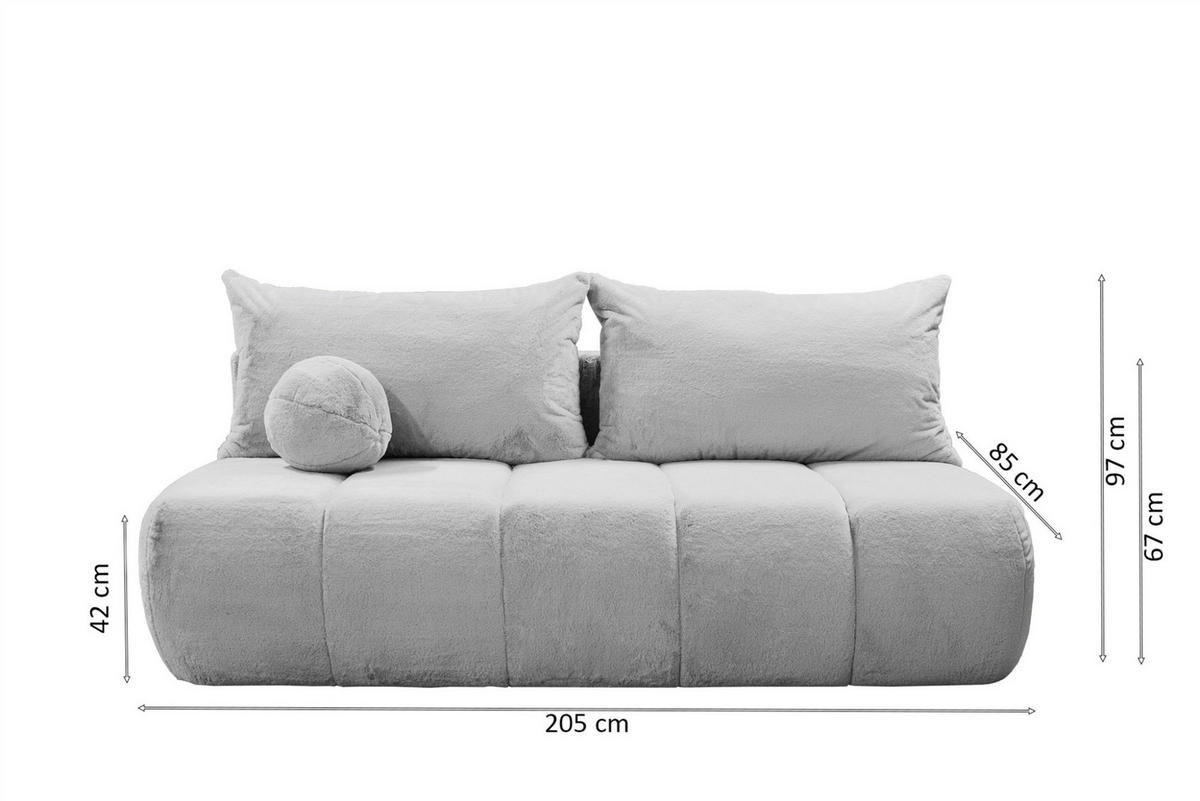 SCHLAFSOFA Anzia - Creme, Holzwerkstoff/Textil (205/97/85cm) - Fun Möbel