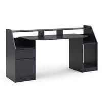 COMPUTERTISCH Joel Schwarz 179.8 x 65.5 cm - Schwarz, Holzwerkstoff (65.5/179.8/90.6cm) - Vicco