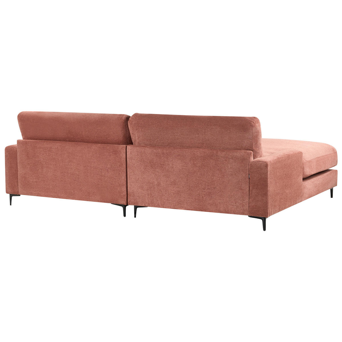 ROHOVÁ POHOVKA 3-místná Látka Červená pravostranná Maloy - červená, textil (272/189cm) - Beliani