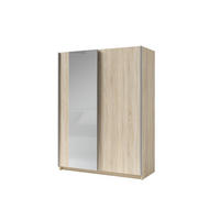 SCHWEBETÜRENSCHRANK ELRON 150,6/198,5/62cm 2-türig mit Spiegel Sonoma Eiche - Sonoma Eiche, Holzwerkstoff (150.6/198.5/62cm) - MASSENO