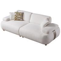 SOFA Chelsea 3-Sitzer Webstoff Creme - Beige, Holz/Textil (230/79/110cm) - Villa Möbel