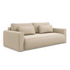 3-SITZER SOFA mit Schlaffunktion Samt Stoff Beige - Beige/Creme, Kunststoff/Textil (238/82/105cm) - Makamii