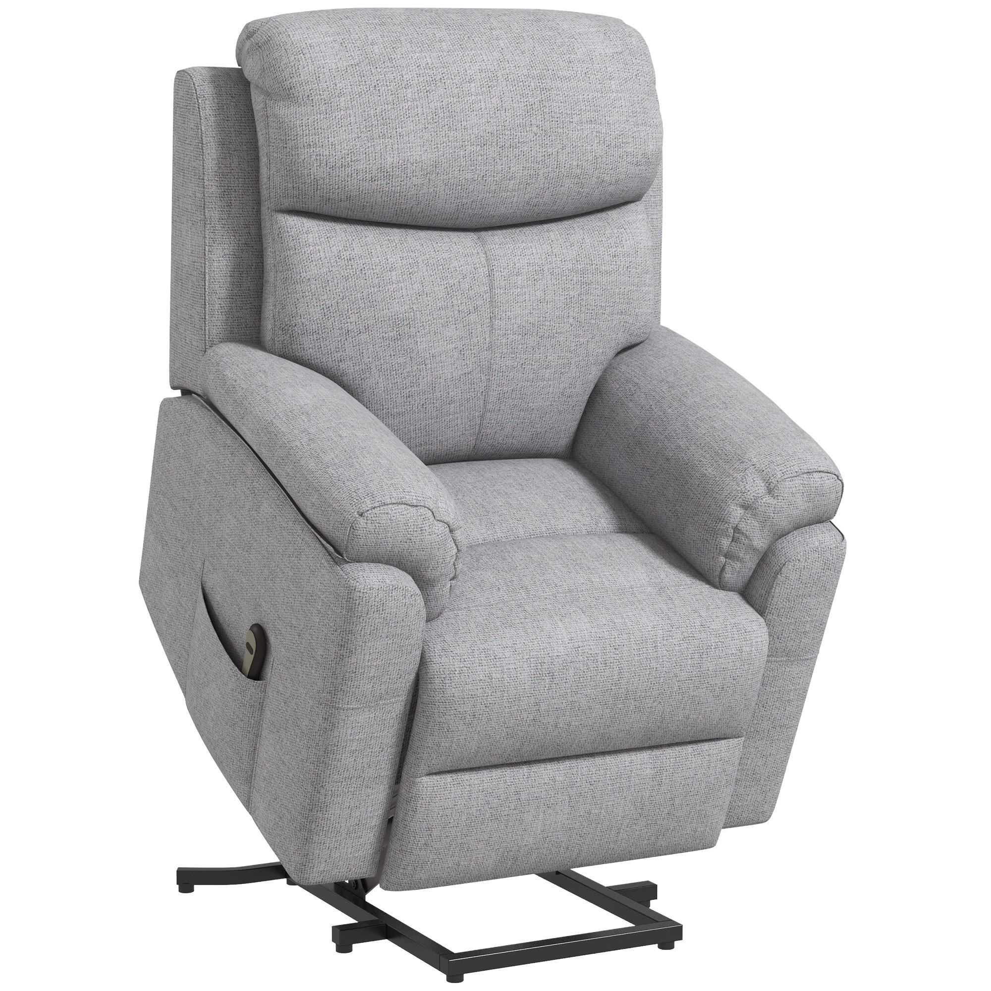 RELAXSESSEL Elektrisch Fernsehsessel mit Aufstehhilfe, 5 Massagemodi, Grau - Grau, Kunststoff (83/102/89cm) - HOMCOM