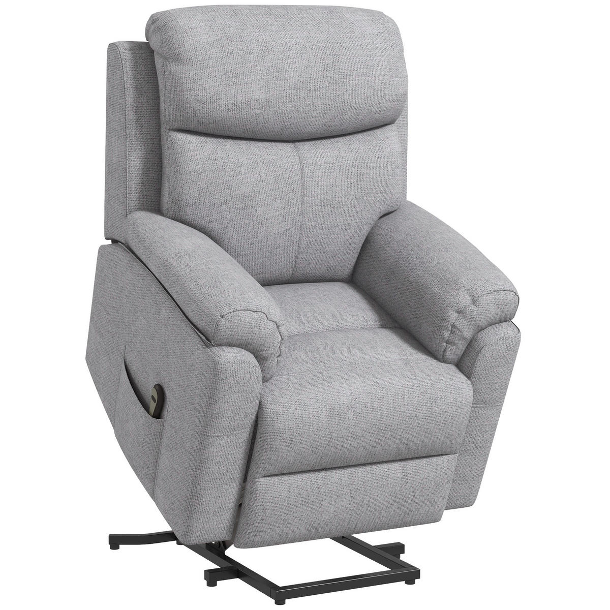 RELAXSESSEL Elektrisch Fernsehsessel mit Aufstehhilfe, 5 Massagemodi, Grau - Grau, Kunststoff (83/102/89cm) - HOMCOM