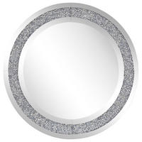 WANDSPIEGEL silber 70 cm Glitzer-Effekt Erbray - Silberfarben, Holzwerkstoff (70/70/2cm) - Beliani
