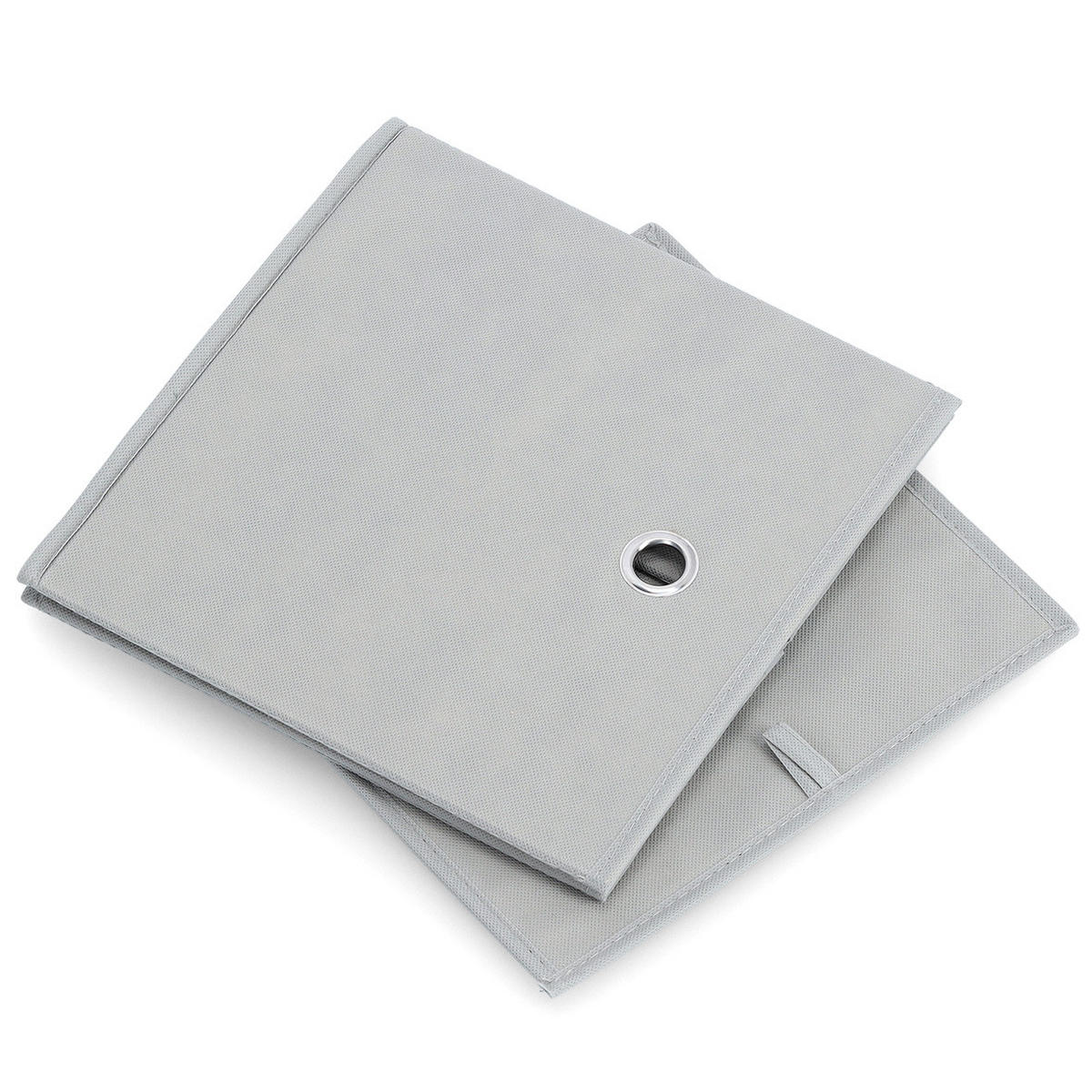 AUFBEWAHRUNGSBOX mit Griffloch, Vlies - Hellgrau - Hellgrau, Textil (28/28/28cm) - Zeller Present