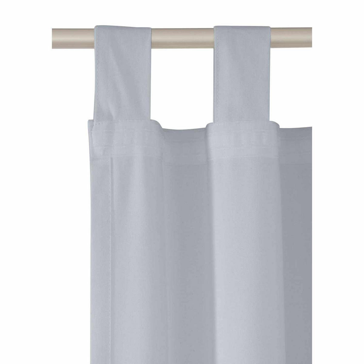 SCHLAUFENVORHANG IM UNI DESIGN DOVE Blickdicht - Silberfarben, Textil (140/0.5/255cm) - Tom Tailor
