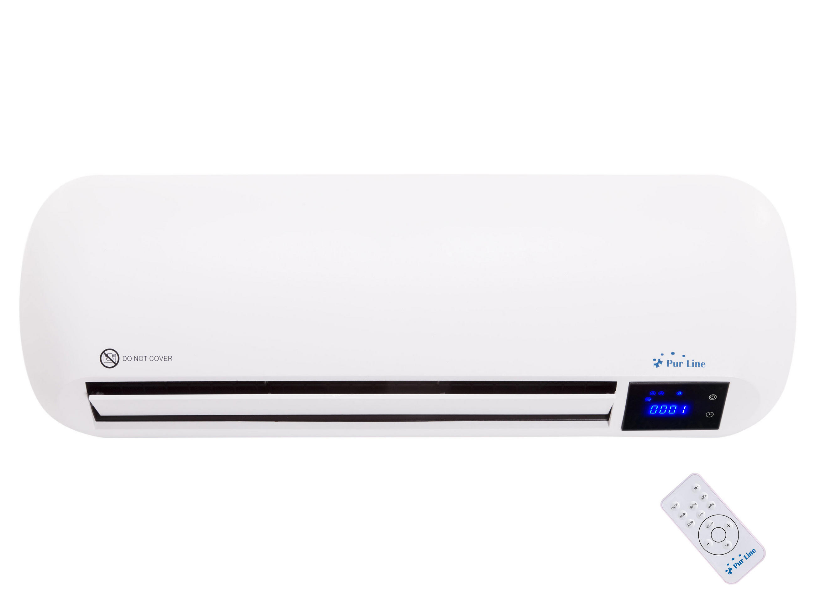 SPLIT-WANDHEIZUNG Weiß mit Fernsteuerung und Programmierung 2000 W - Weiß, Kunststoff (62/21/13cm) - Purline