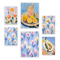 POSTER Set Mit 6 Blauer Sommer In Foodies A3 & A4 Rahmenlos - Klar, Papier (29/3cm) - Nacnic
