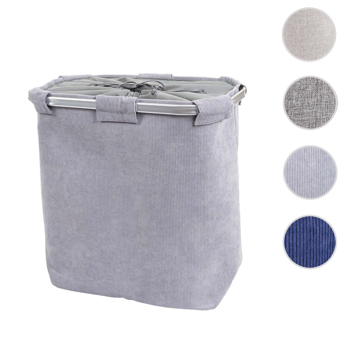 KOŠ NA BIELIZEŇ Svetlošedý - svetlosivá, textil (49/56/30cm) - MCW