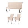 ESSZIMMER-SET Beige 3er-Set - Beige, Textil (160/100/65cm) - MCW