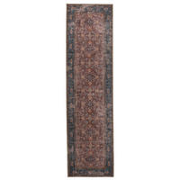 TEPPICH waschbar Vintage Floral Muster, Orientalisch, Wohnzimmer schmutzabweisend Rot Läufer 60x230 - Rot, Textil (60/230cm) - KADIMA DESIGN